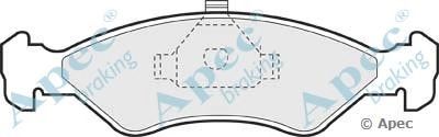 APEC BRAKING pad631 -  Комплект тормозных колодок, дисковый тормоз